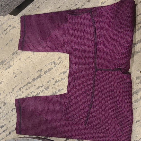 Lululemon Wunder Under Crop III Teeny Tooth Deep Fuchsia Black - Picture 9 of 9